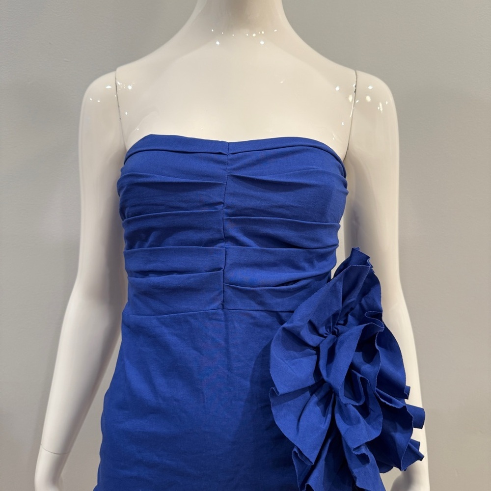 Zara Blue Ruffled Mini Dress Bloggers Fav - Picture 4 of 9